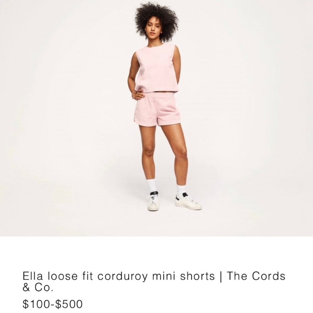 Anthropologie Corduroy Shorts Blush Pink The Cords Ella Size XS